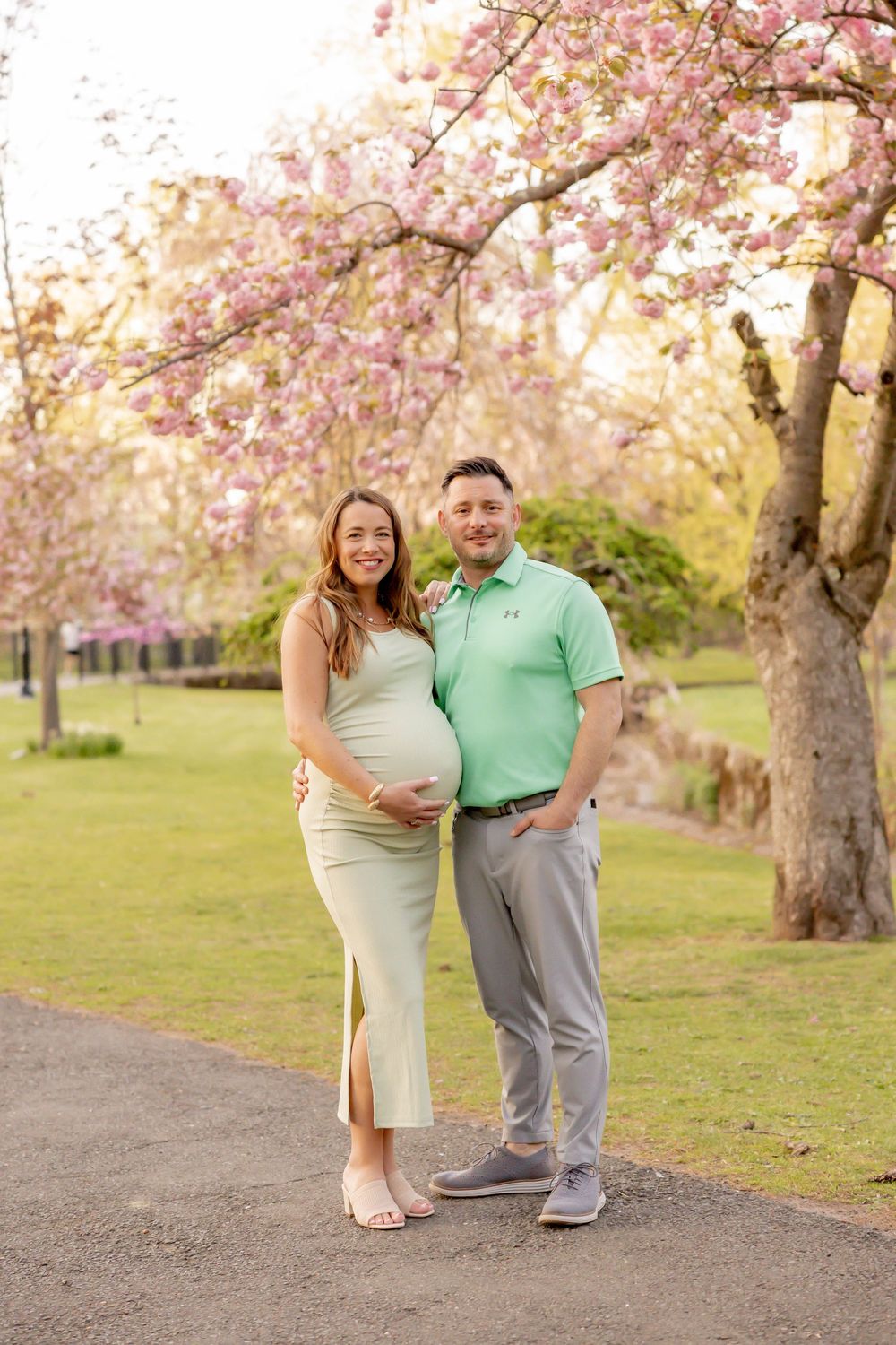 New Jersey Maternity Photographer - Cherry Blossom Photoshoot at Verona Park in Verona, NJ