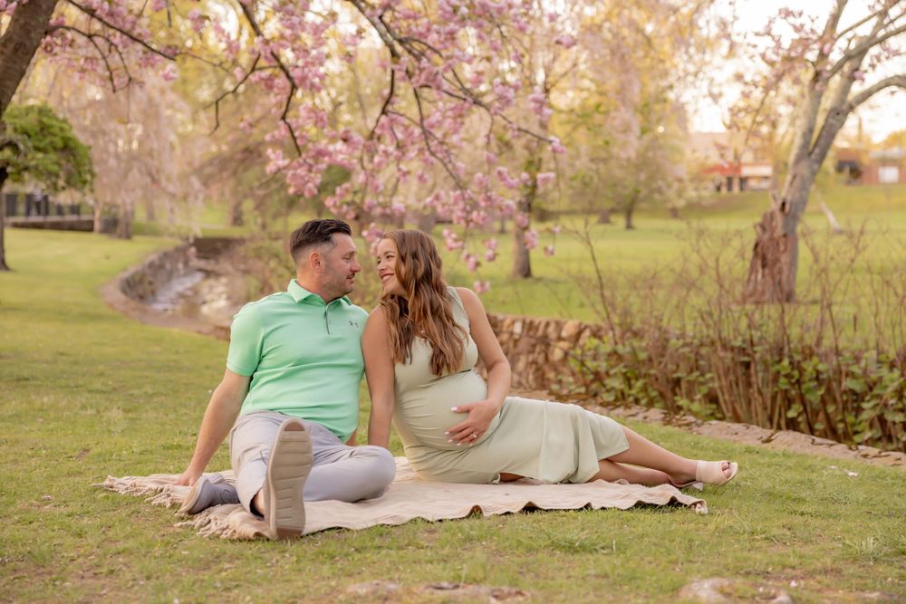 New Jersey Maternity Photographer - Cherry Blossom Photoshoot at Verona Park in Verona, NJ