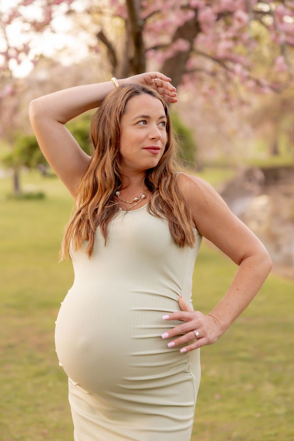 New Jersey Maternity Photographer - Cherry Blossom Photoshoot at Verona Park in Verona, NJ
