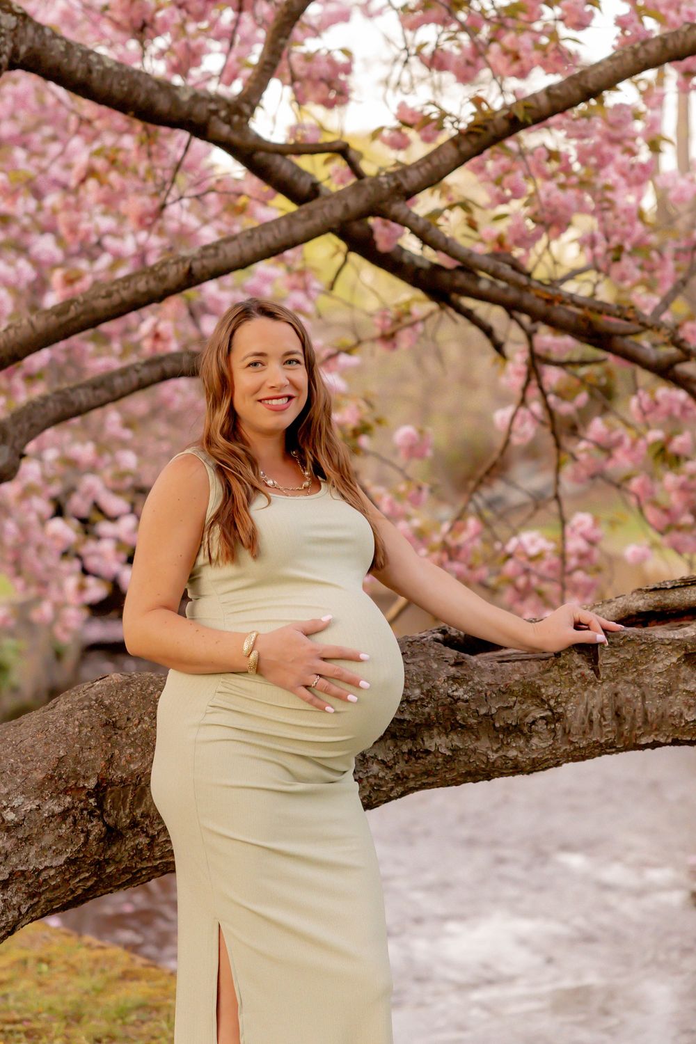 New Jersey Maternity Photographer - Cherry Blossom Photoshoot at Verona Park in Verona, NJ
