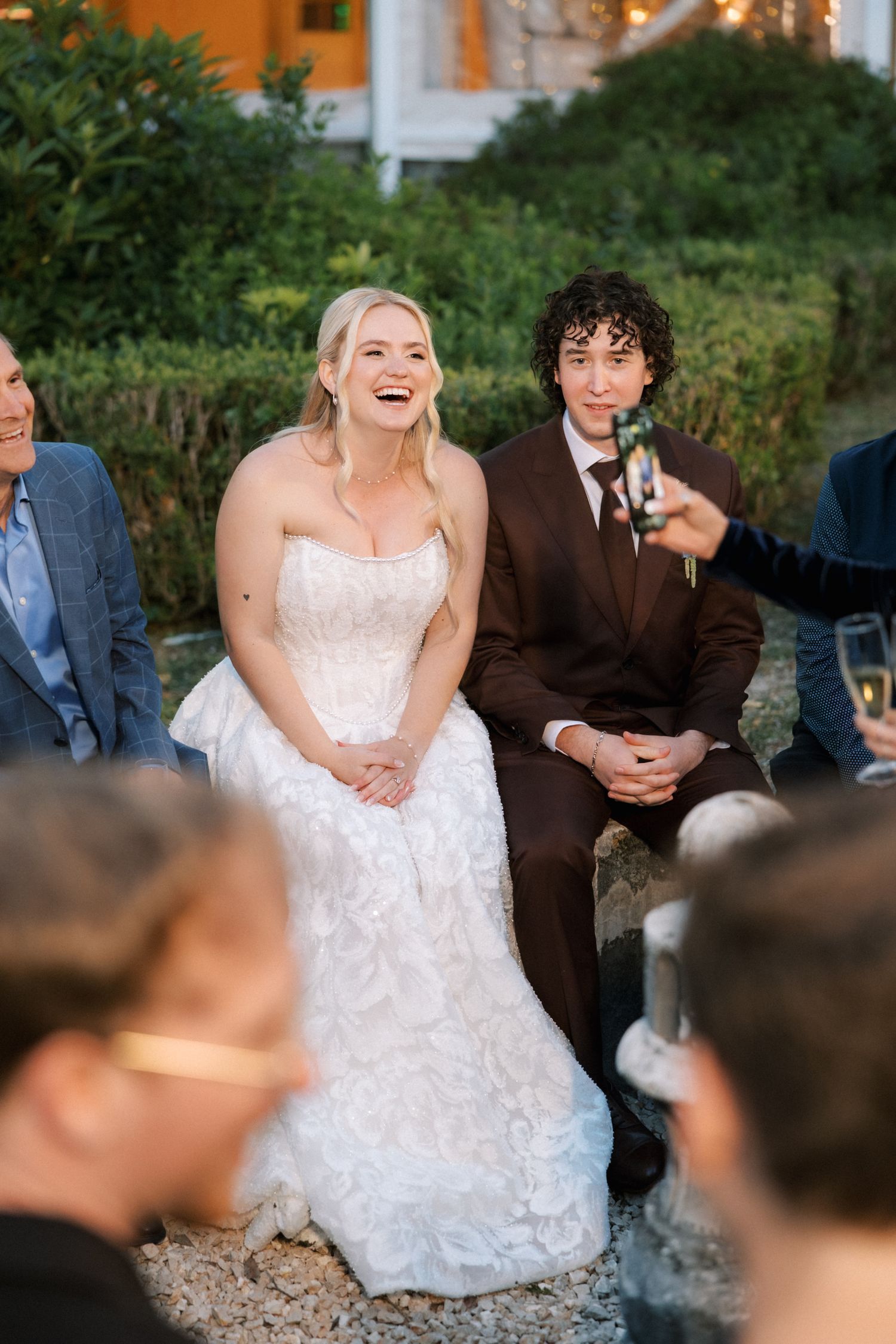 Authentic wedding moments shared with family and friends