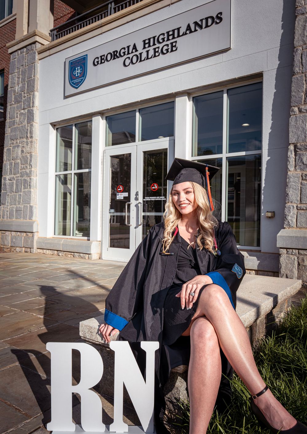 Cartersville Georgia Highlands College Campus. RN Graduate Portrait Session. Alumni. Nursing School Graduate