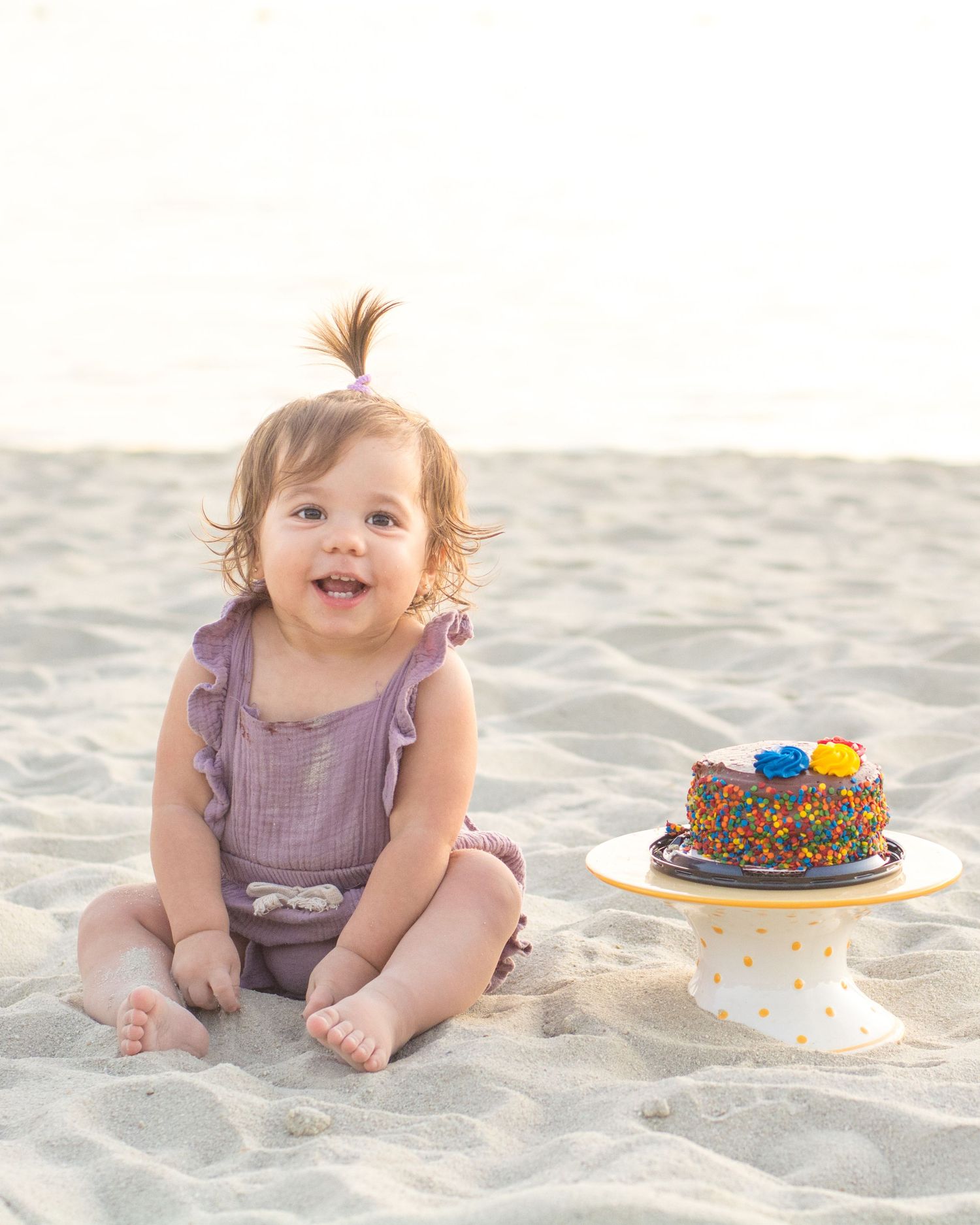 One Year Old Cake Photography at the Beach.