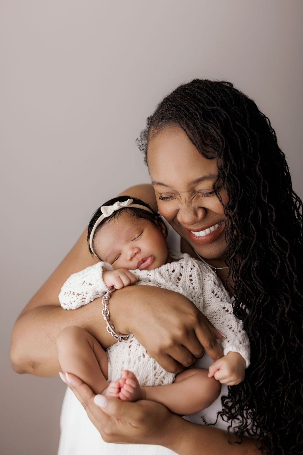 Evans GA newborn photographer with sleeping baby