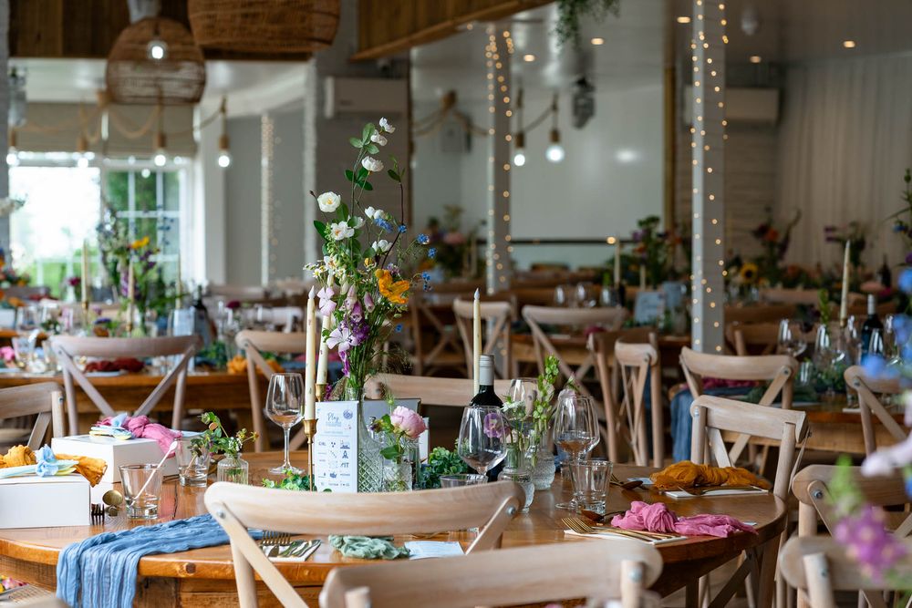 Wedding reception room Watermouth Cove Weddings