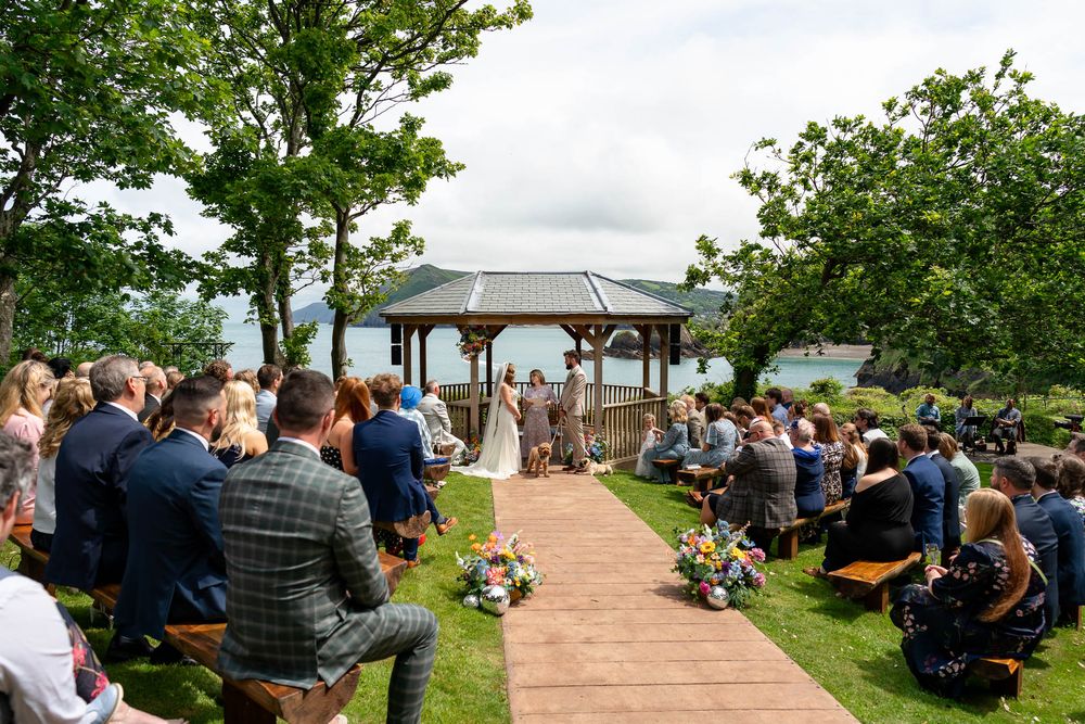 North Devon Wedding ceremony at Watermouth Cove Weddings