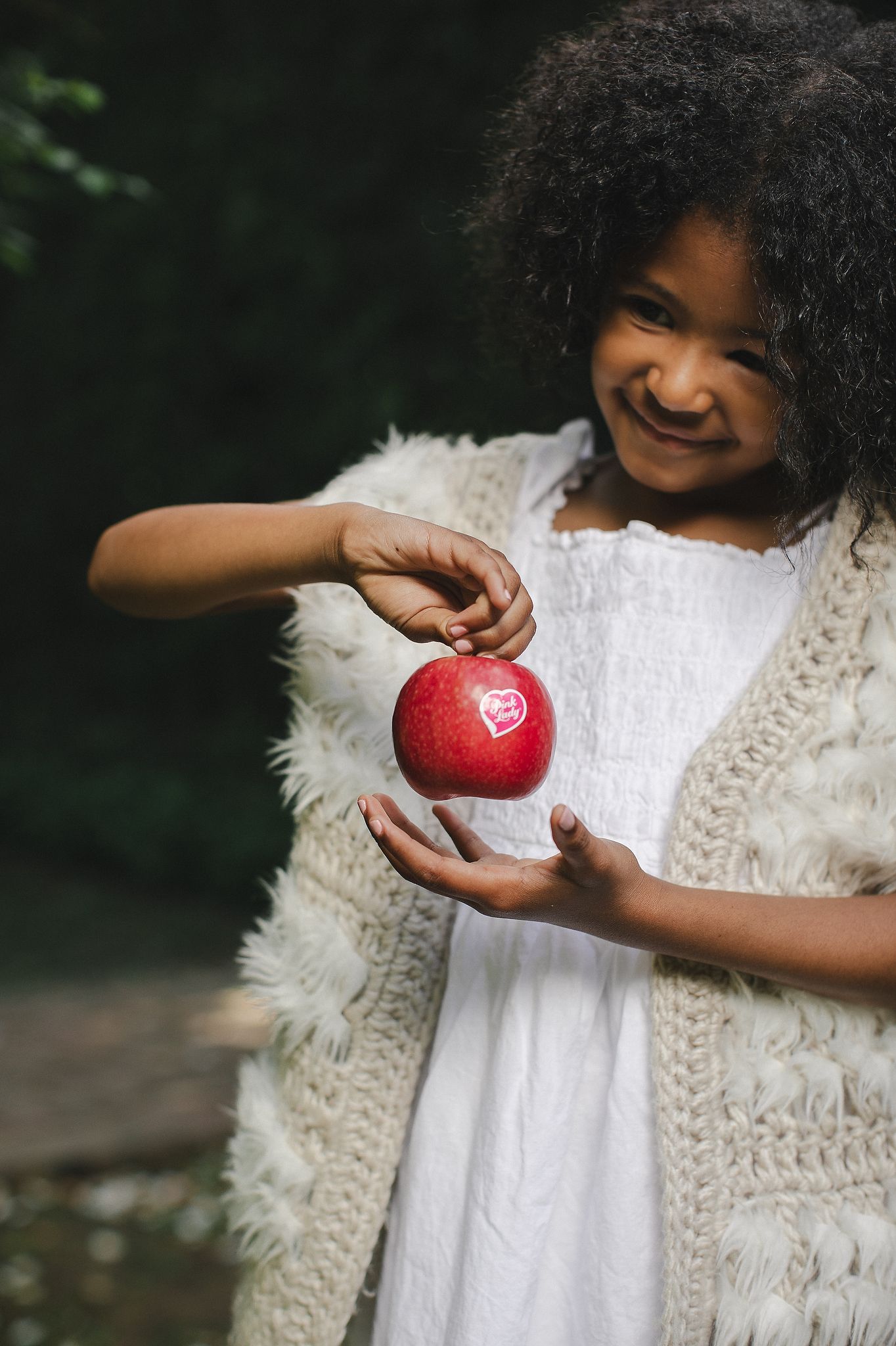 Bright, fresh Pink Lady apples styled to highlight colour and shine.
