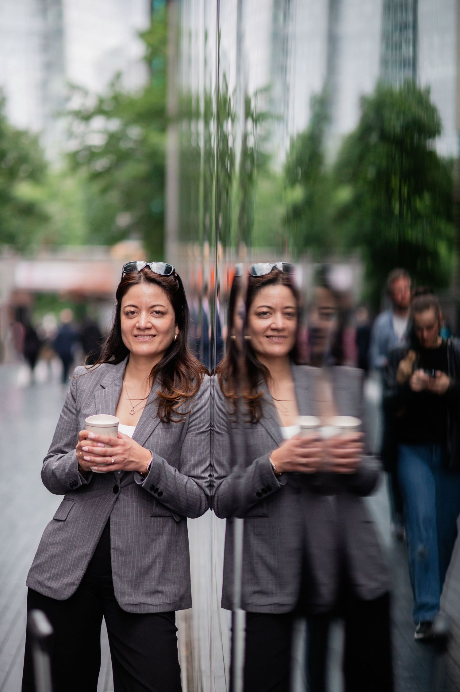 brand photography of a female business owner in central london office