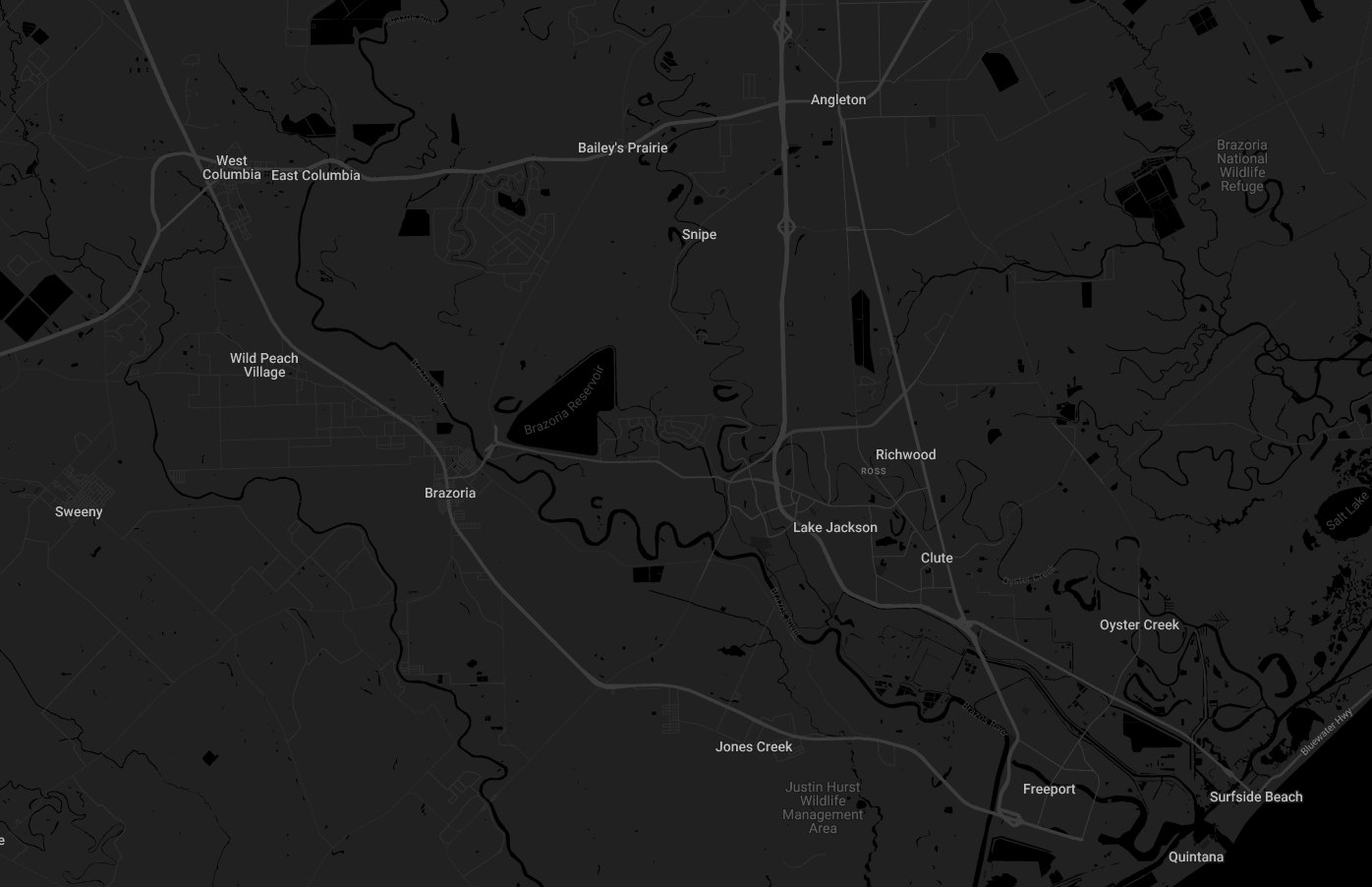 Map of Brazoria County