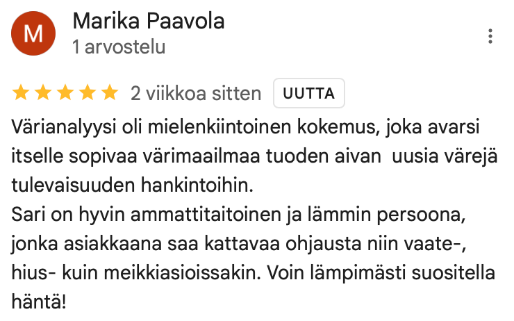 Paras Värianalyysi Helsinki