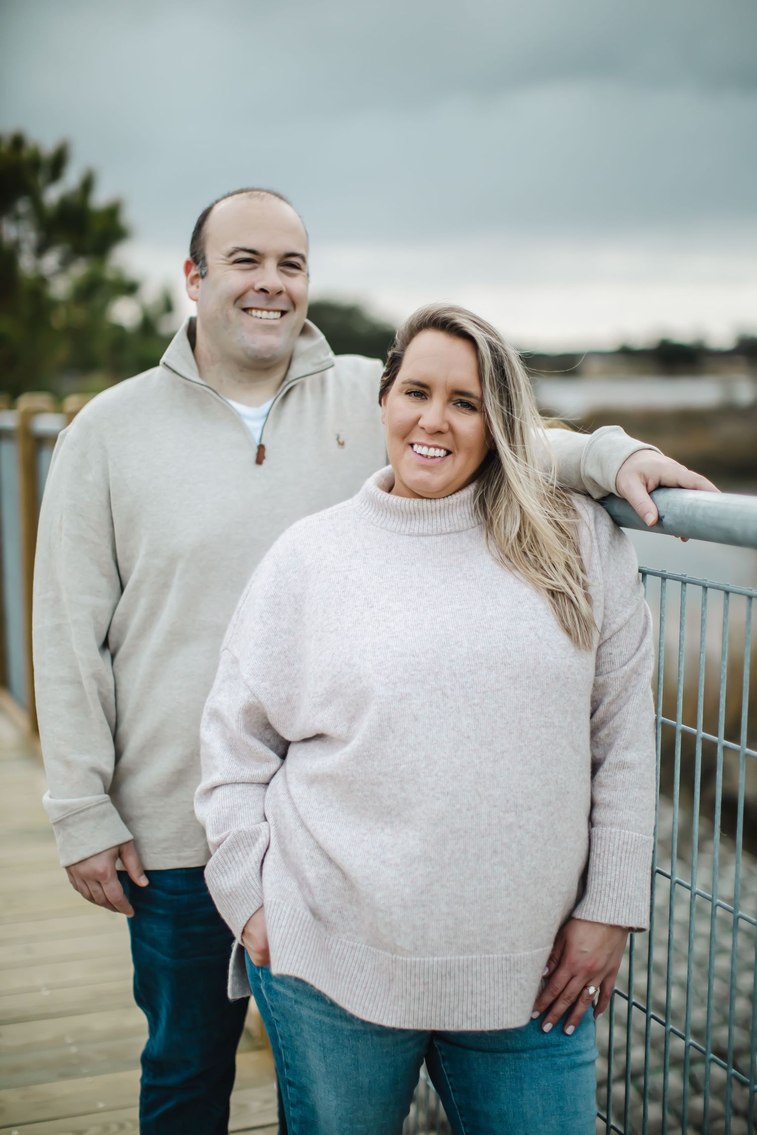newly engaged couple