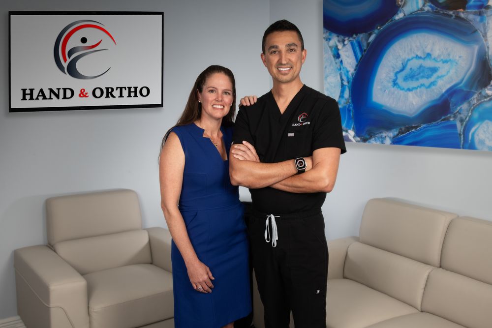 Dr. Esmaeili and Dr. Bagenholm portrait in Hand & Ortho office Jeffrey Tholl photography