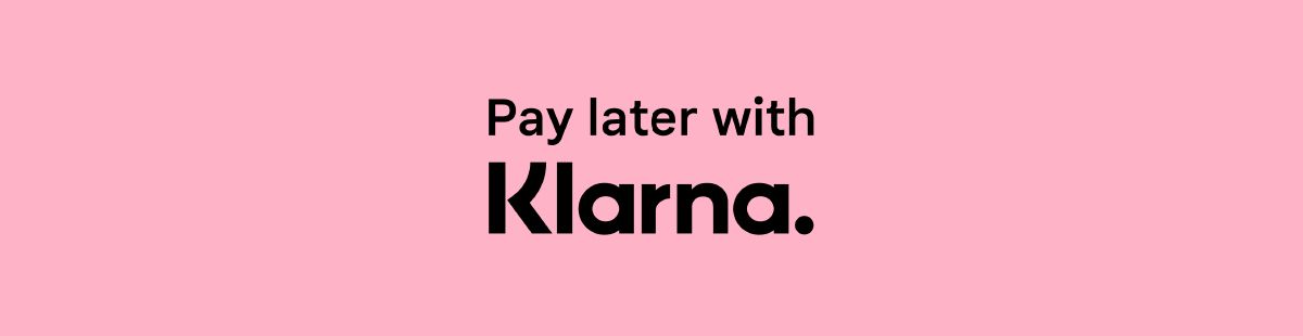 A digital advertisement banner for Clearpay showing text 'Shop now. Pay later. Always interest-free' on a mint green background.