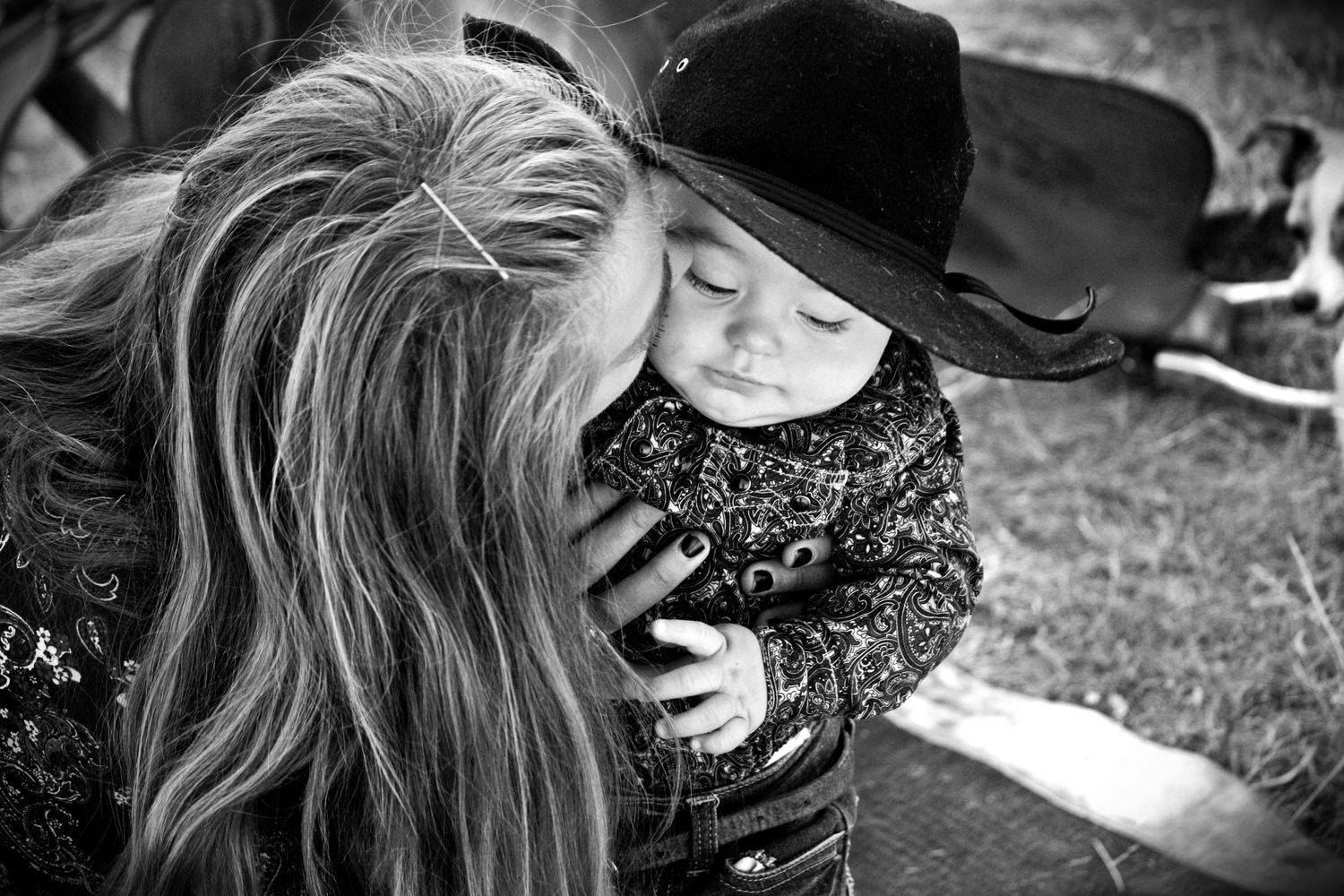 6 month little cowboy photo