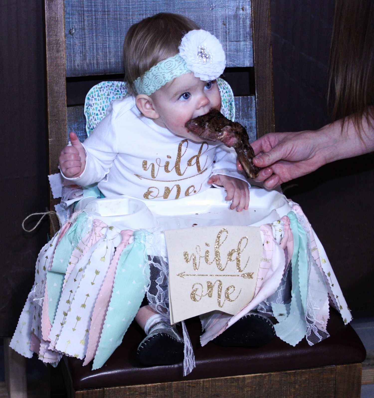 One year old birthday photo
