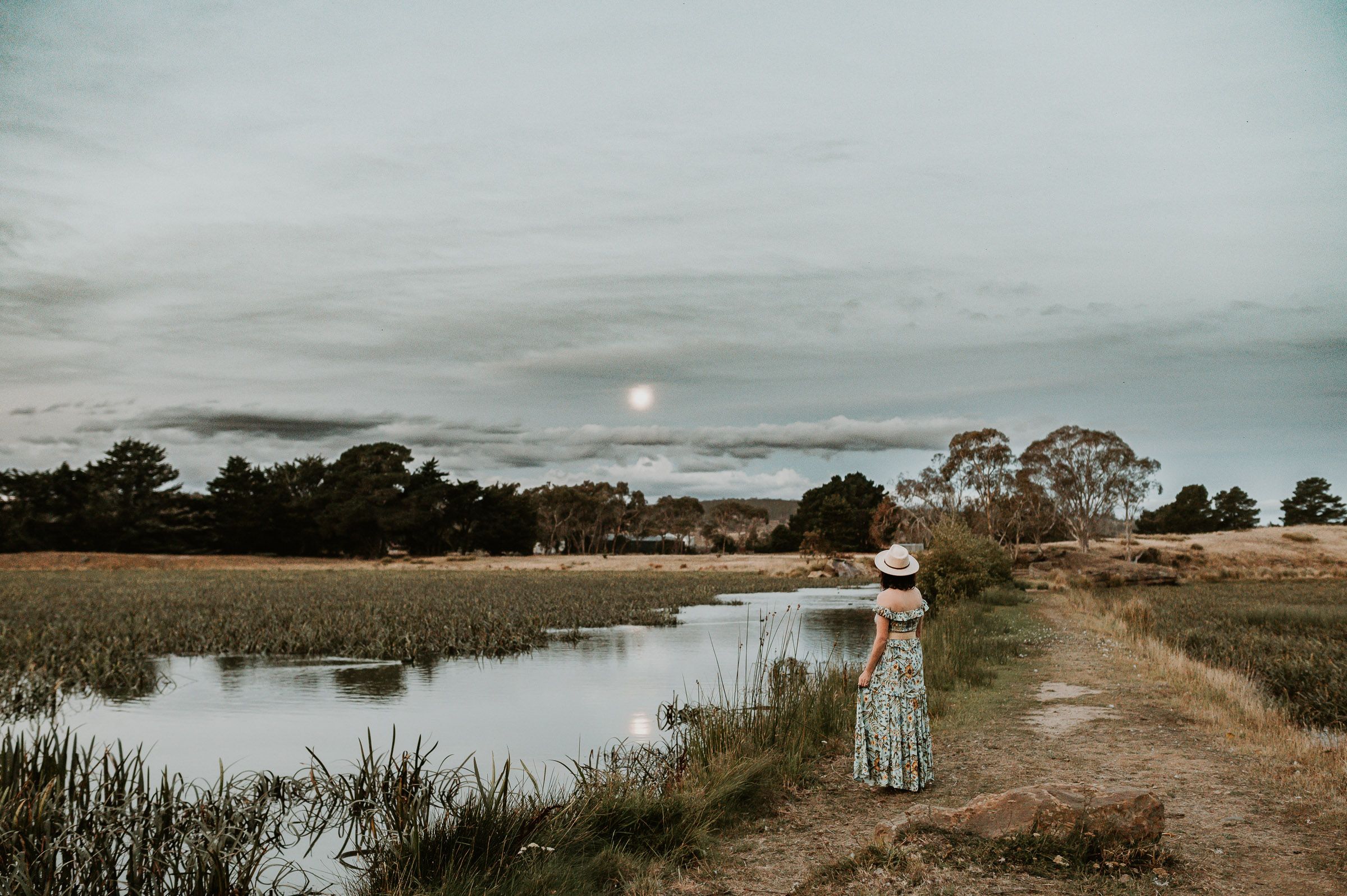 Lake Dulverton Oatlands Tasmania self portrait captured by Joss Jensen photographer