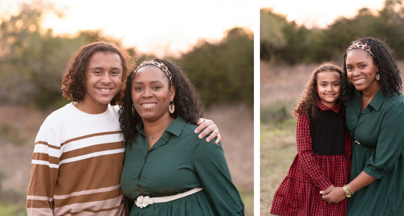 Family of 4 winter evergreen field session by bartlesville family photographer kristi bray Photography