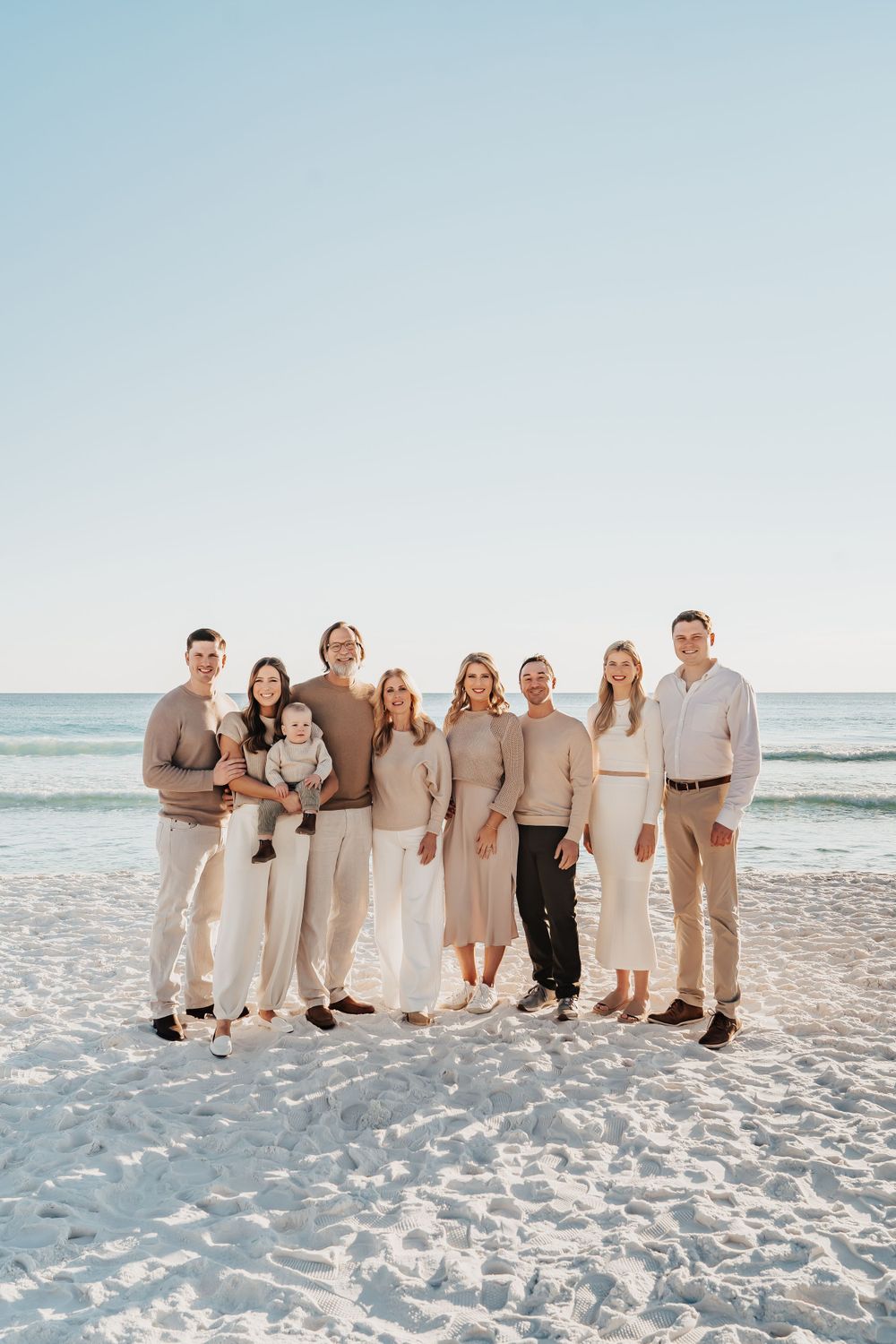 Winter Sunset Extended Family Beach Photo Session Seagrove 30A Florida