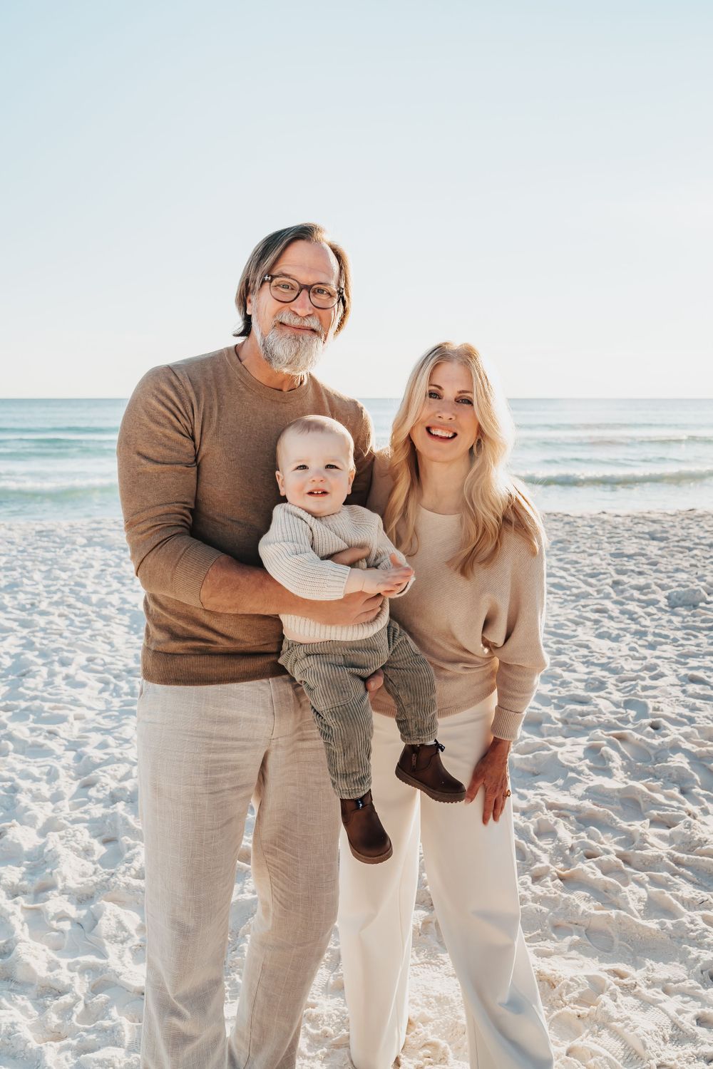 Winter Sunset Extended Family Beach Photo Session Seagrove 30A Florida