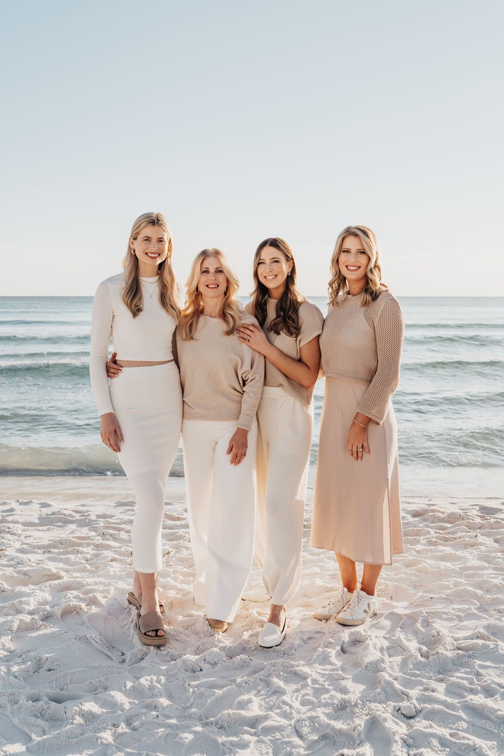 Winter Sunset Extended Family Beach Photo Session Seagrove 30A Florida