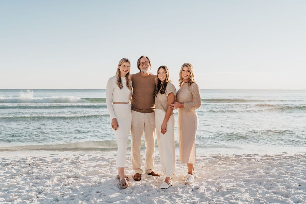 Winter Sunset Extended Family Beach Photo Session Seagrove 30A Florida