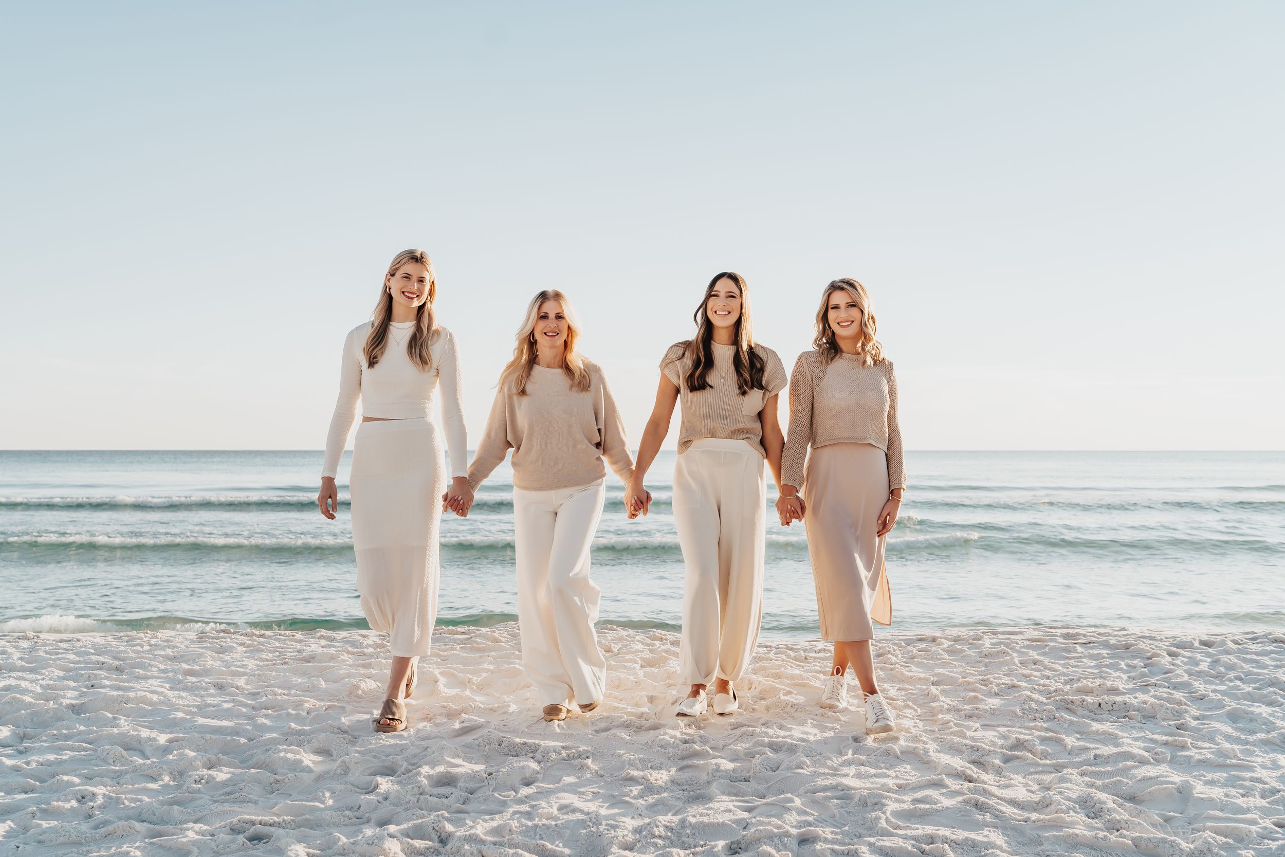 Winter Sunset Extended Family Beach Photo Session Seagrove 30A Florida