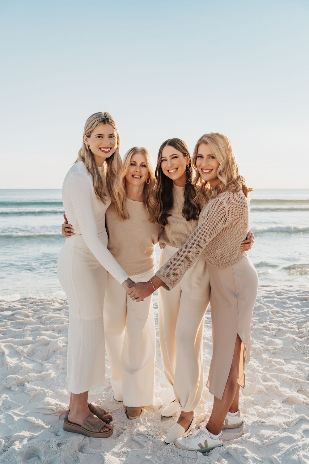 Winter Sunset Extended Family Beach Photo Session Seagrove 30A Florida