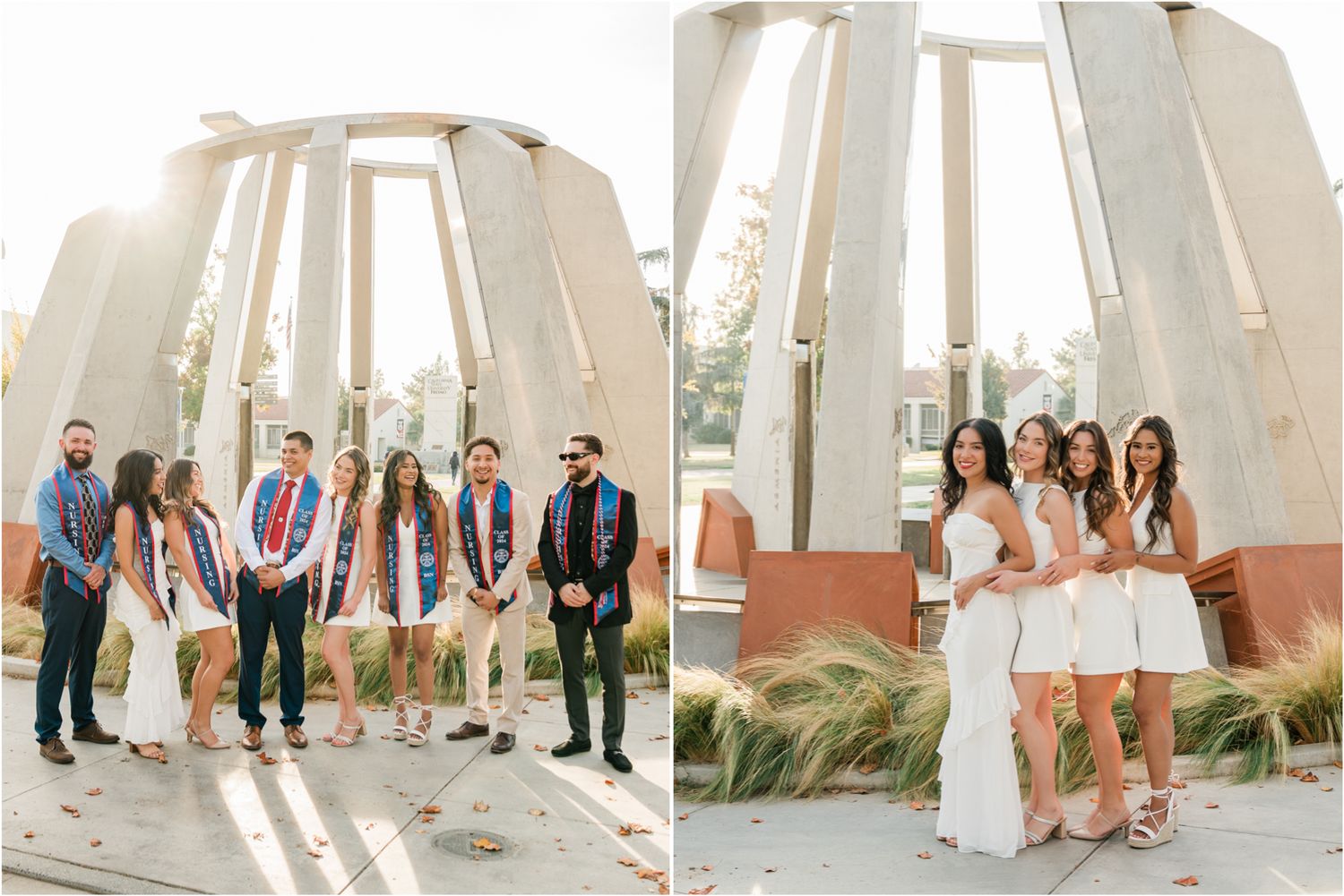 fresno state graduation session on campus for college grad photo session