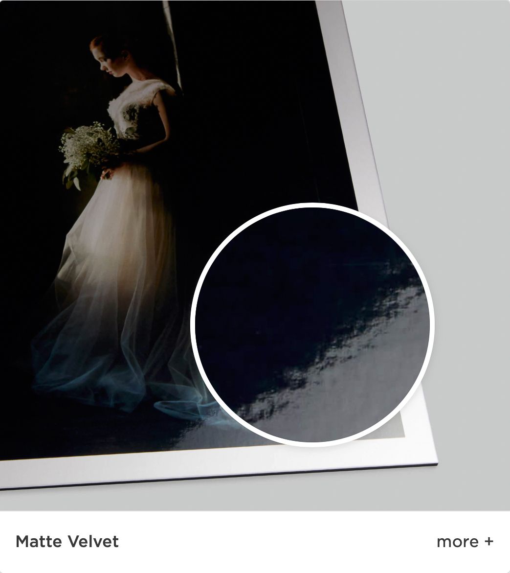 Wedding photograph showing silhouette of person in flowing gown holding bouquet, with matte velvet texture detail.