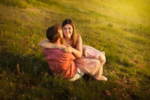 Couple en montagne
