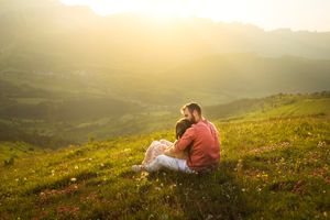 Couple en montagne