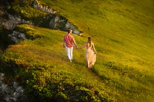 Couple en montagne