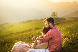 Couple en montagne