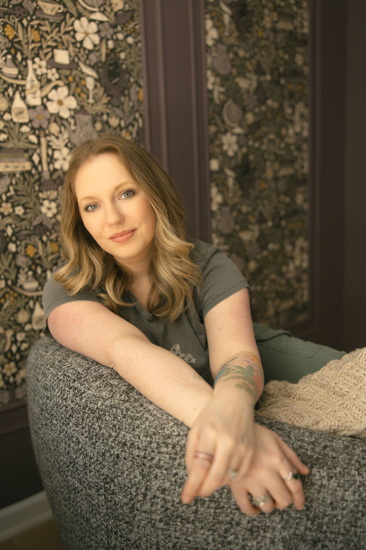 Asheville small business entrepreneur posing during a personal and professional branding photography session