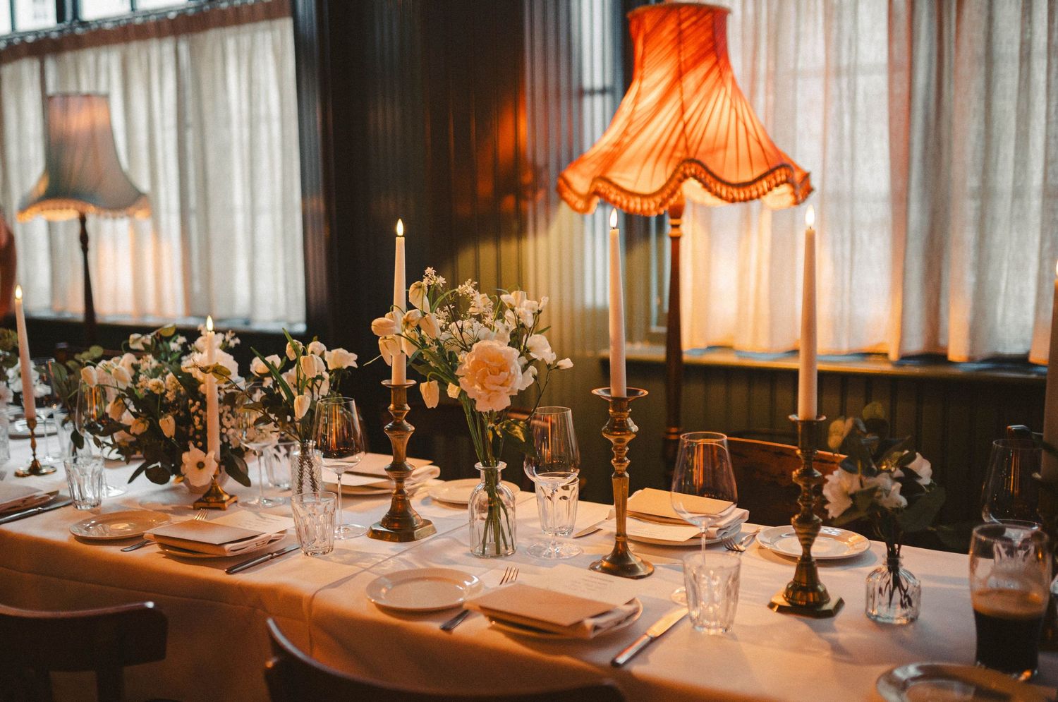 Wedding ceremony in Chelsea Town Hall, vintage wedding dress, wedding in pub