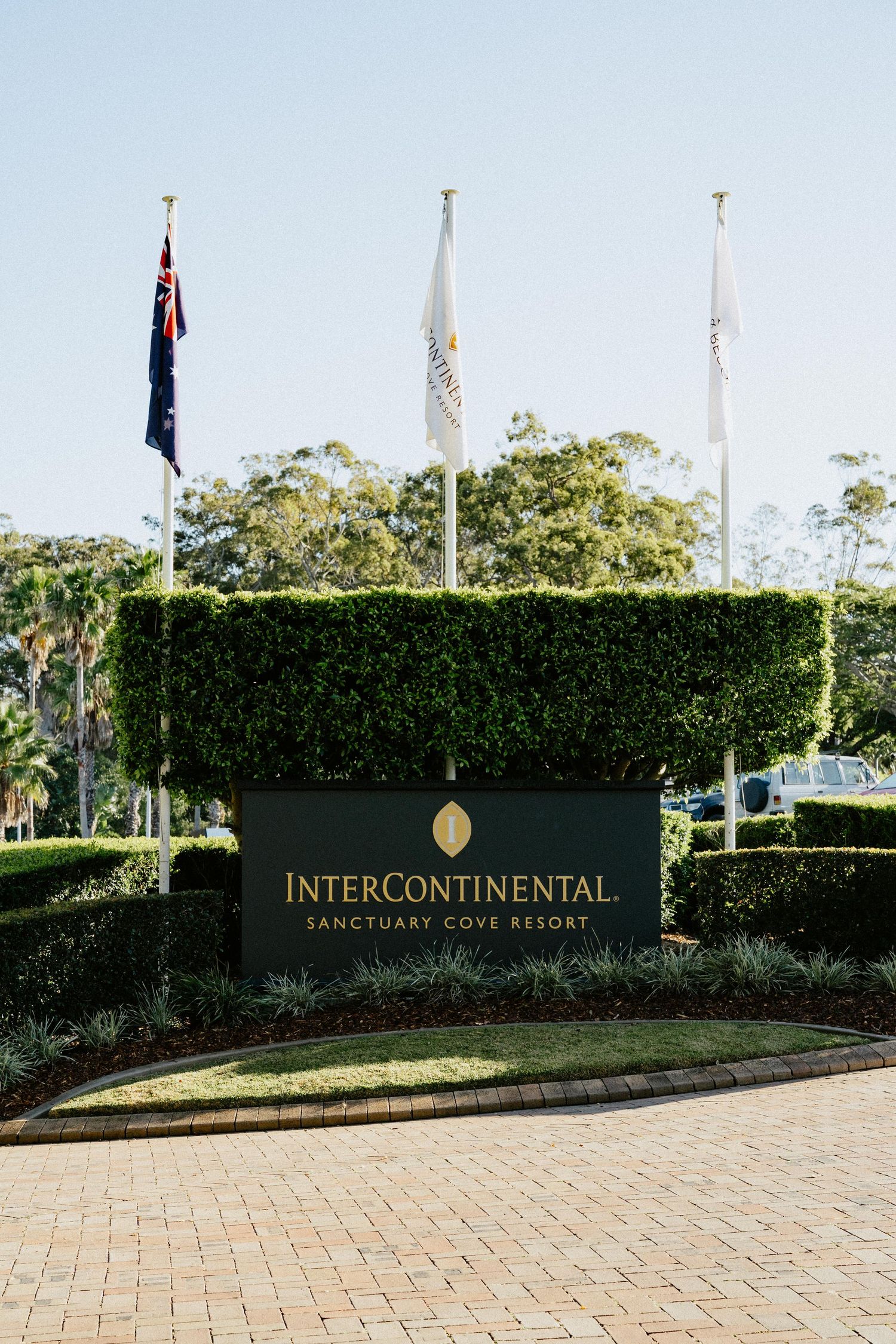 "Beautiful sign wedding setting at InterContinental Sanctuary Cove Resort, by Gold Coast wedding photography