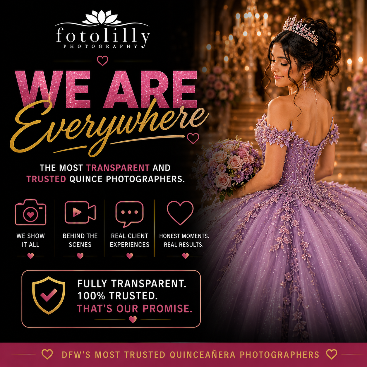 Dallas Fort Worth’s most trusted Quinceañera photographers creating real memories through authentic quince photography experiences