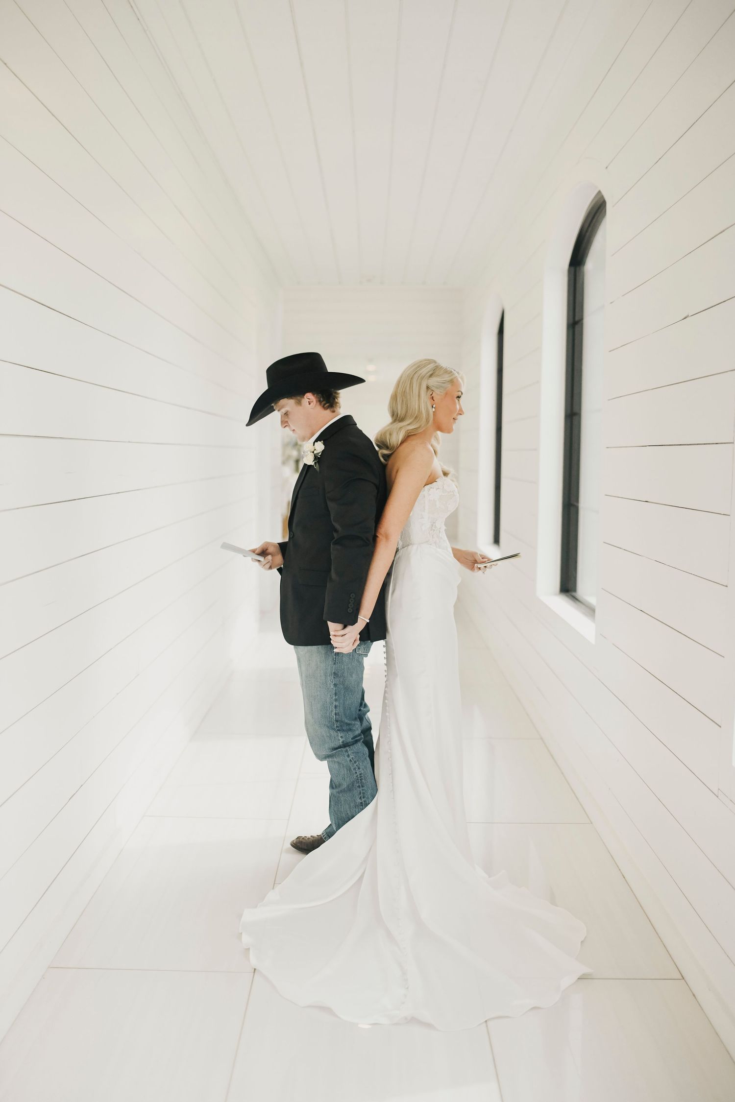 Bride and groom sharing intimate pre-ceremony moment