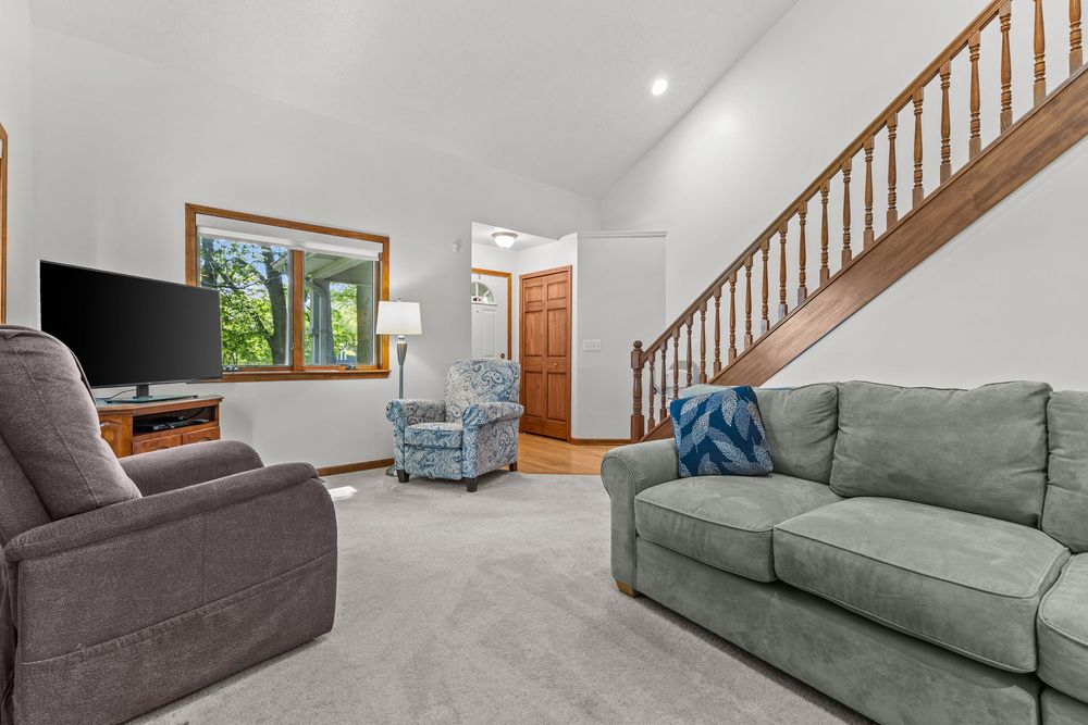 Spacious living room with natural light in Metamora Michigan