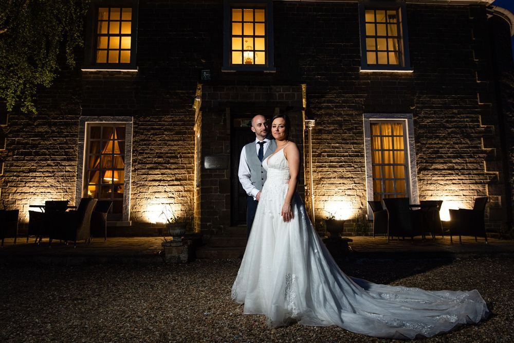 cockliffe country house wedding night portraits