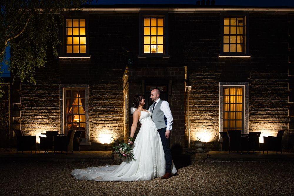cockliffe country house wedding night portraits