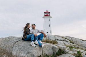 Polly's Cove, Couples Session, Engagement Session Inspo, Peggy's Cove Lighthouse, Nova Scotia, Travel Photographer, Belleville Photographer