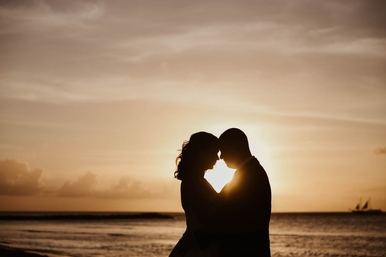 Aruba sunset wedding