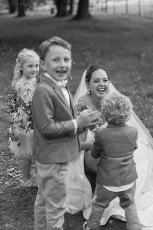 Bride before going down the aisle. Flower boys girls. Cape Town South African Wedding Photographer Documentary Editorial