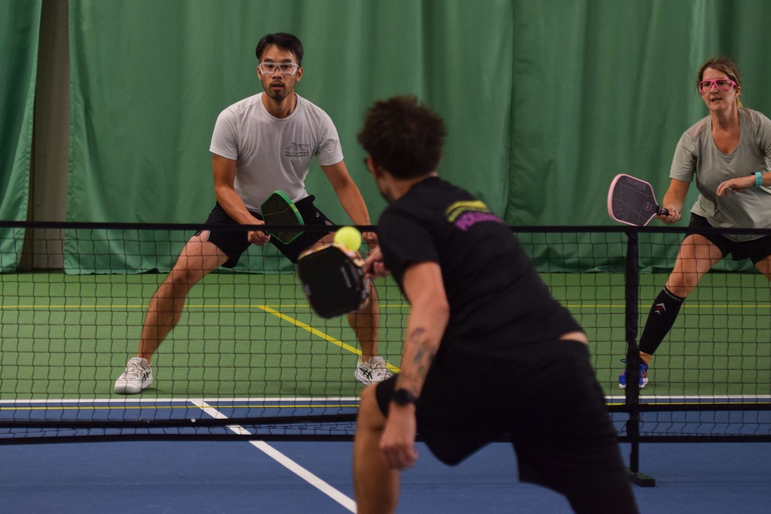 Two pickleball players at the Exeter Team Championship