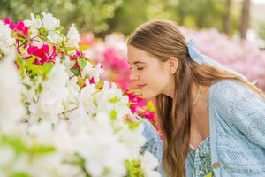 Spring photoshoot with flowers Panama City Florida