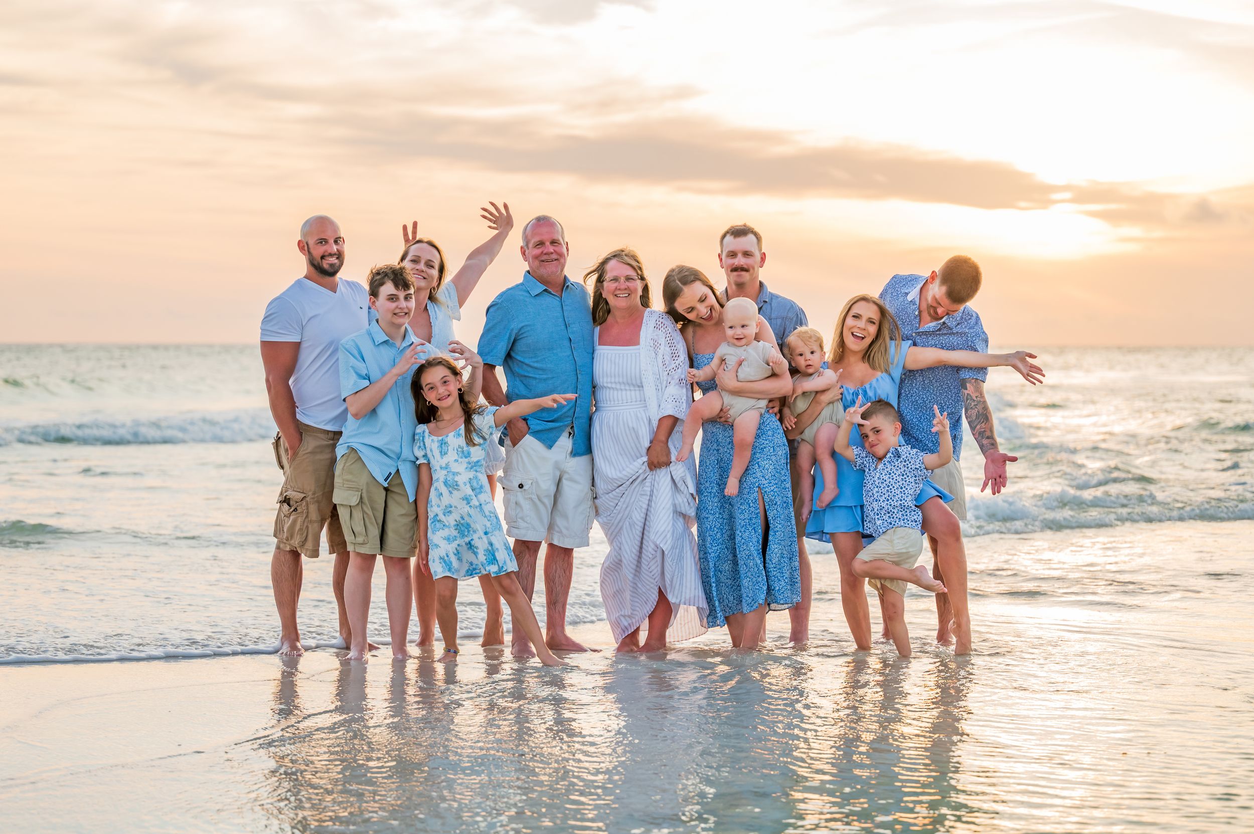 fun family beach portraits