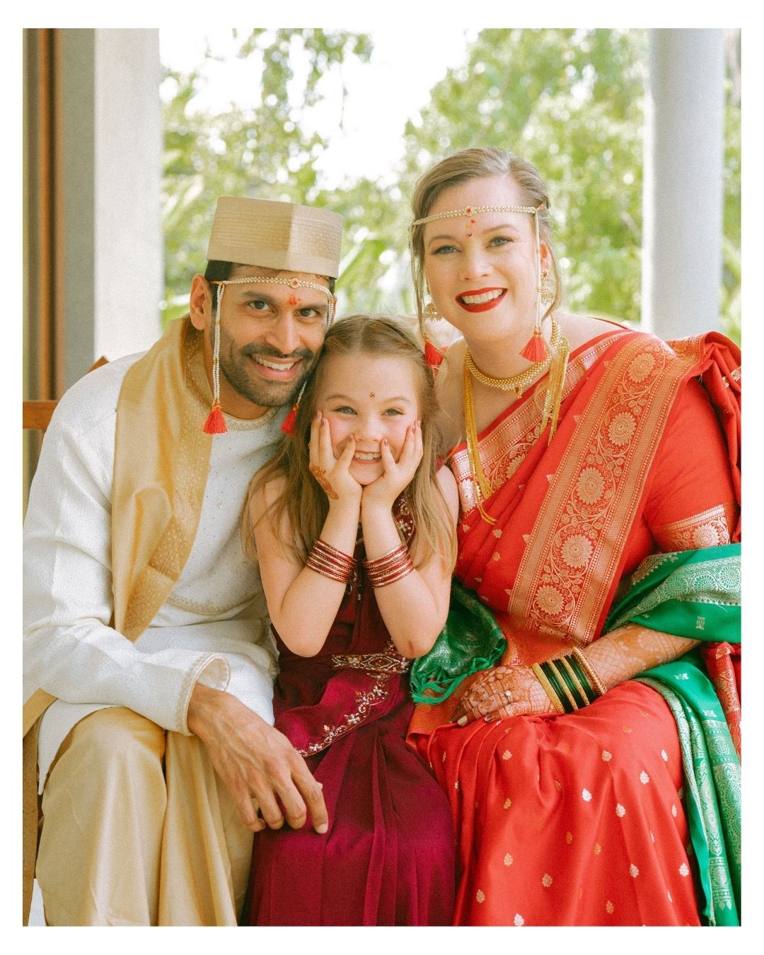 Joyful candid shots of friends in traditional Indian attire, beautifully shot by a trusted wedding photographer near me in Mumbai.