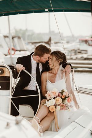 Luxury yacht wedding photographed on Okanagan Lake, Kelowna BC