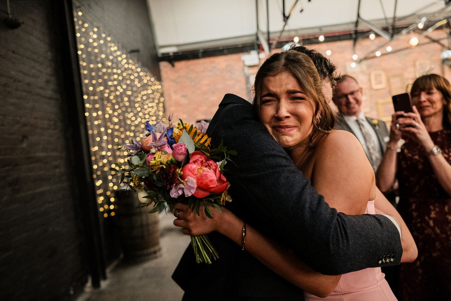 Candid Wedding Photographer Newcastle Ousburn. Documentary style wedding photos UK. Tyne Bank Brewery Wedding